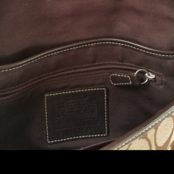 Coach Handbag Braided Brown closure - Picture 3 of 5